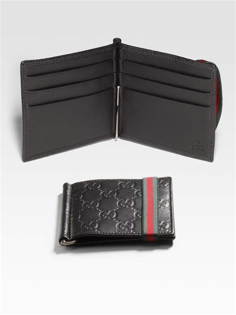 gucci 130 mens smlg|Gucci money clip wallet.